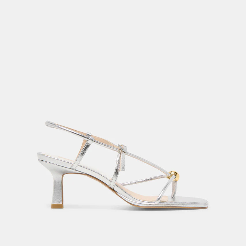 Dolce Vita Mylee Heels Silver Distressed Leather