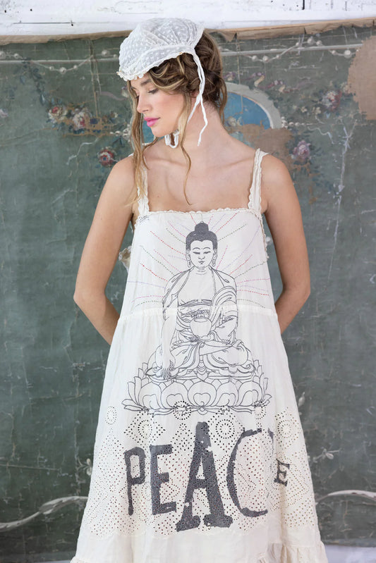 Magnolia Pearl DRESS 956-MOON-OS  Eyelet Tevy Peace Tank Dress