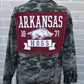 Arkansas Repurposed Camo Jackets see