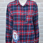 Texas Rangers Repurposed Vintage Flannel