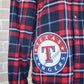 Texas Rangers Repurposed Vintage Flannel