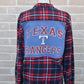 Texas Rangers Repurposed Vintage Flannel