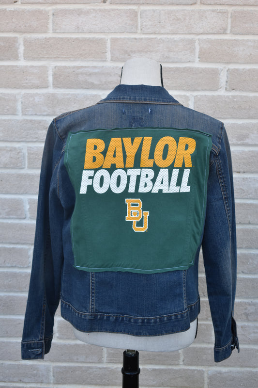 Baylor Football Repurposed Jean Jacket