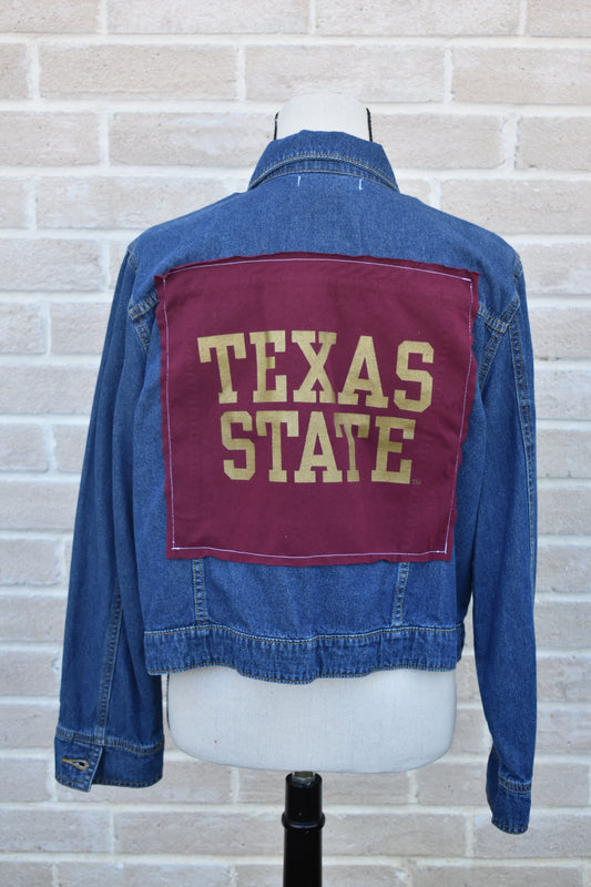 Texas State Repurposed Vintage Jean Jacket