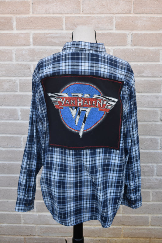 Van Halen Vintage Repurposed Flannel