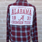 Alabama Vintage Repurposed Flannel