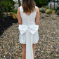 White Bow Detail Dress