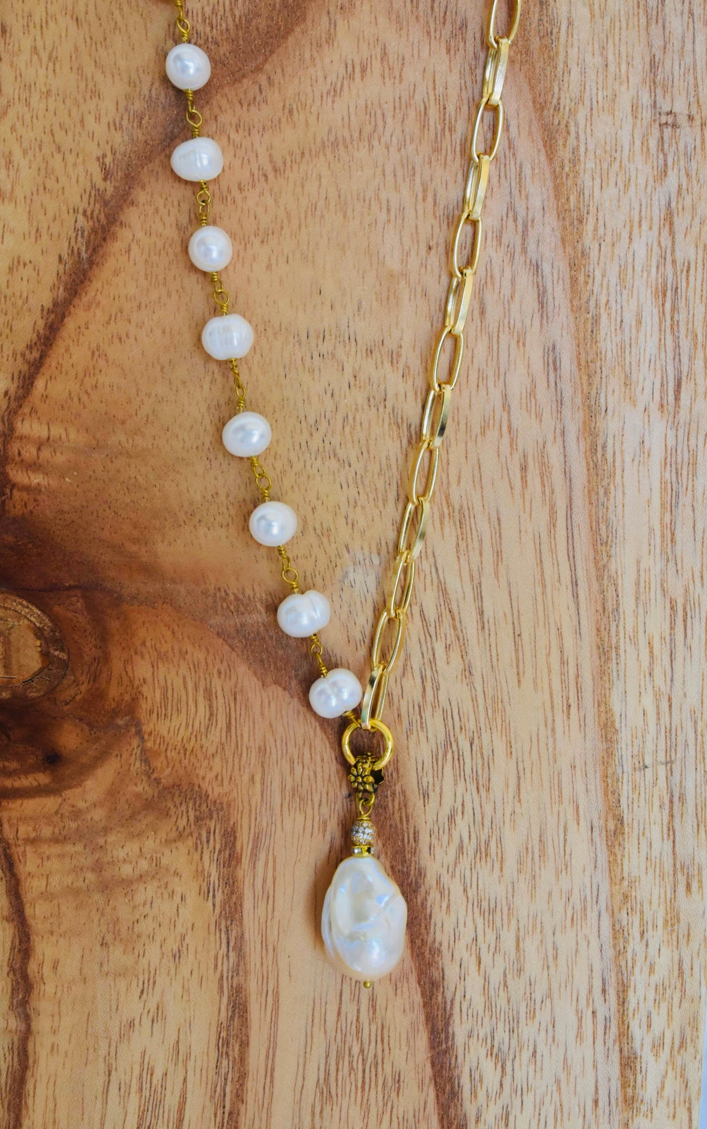 Mabe Pearl Necklace OOAK