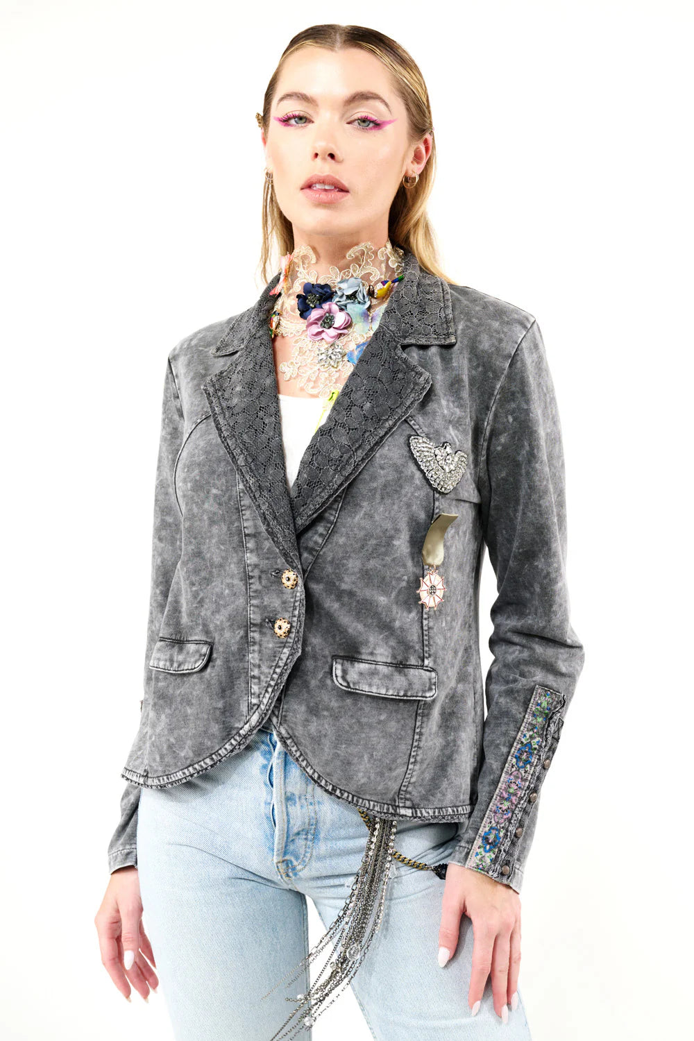 Aratta Colonel Jacket  Grey Lace no Flower