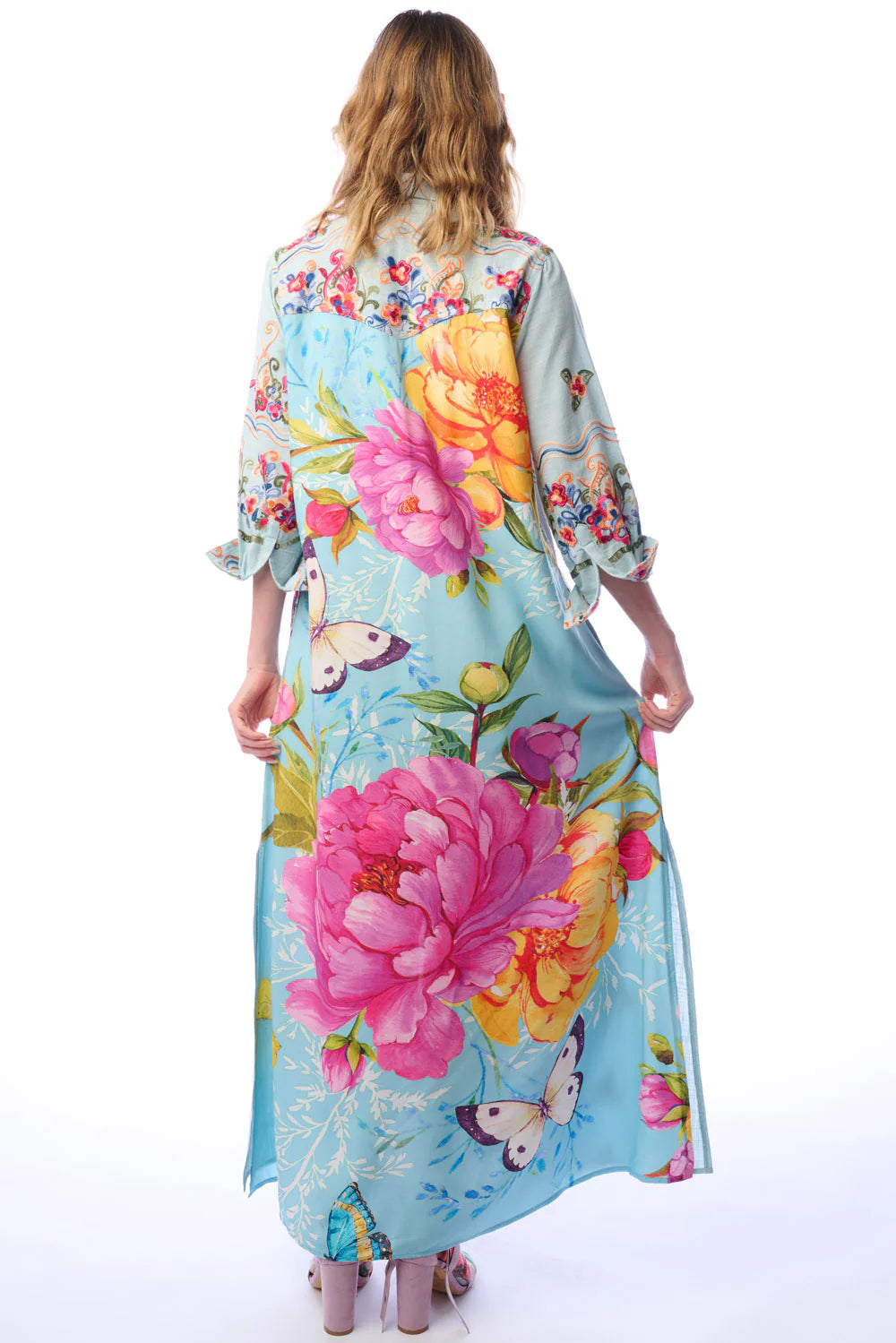 Beauty Mark Maxi Duster - Slate Blue