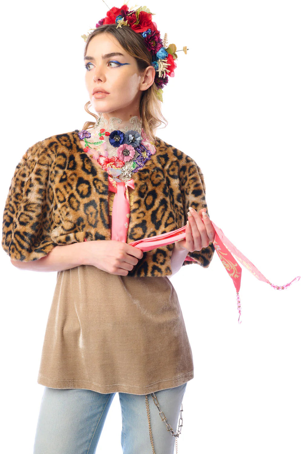 Aratta Grace Kelly Reversible Fur Shawl