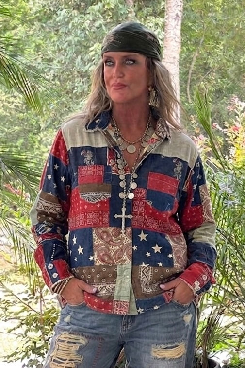 Stars and Stripes Forever Crop Jacket
