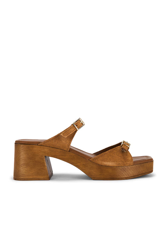 Free People Beck Buckle Clog Cognac
