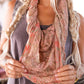 Magnolia Pearl scarf 200 Blockprint Rosette