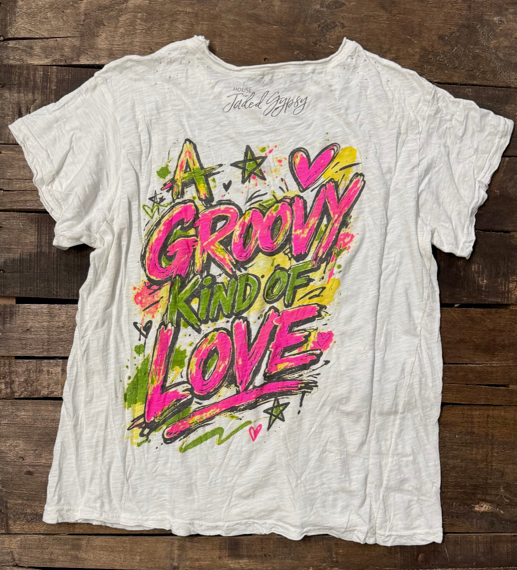 Jaded Gypsy Worn and Weathered Tee-Tiger Love