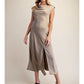 Mocha Cowl Neck Slip Dress