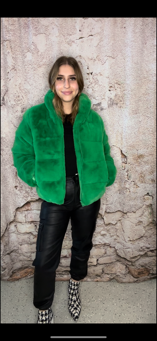 Green Faux Fur