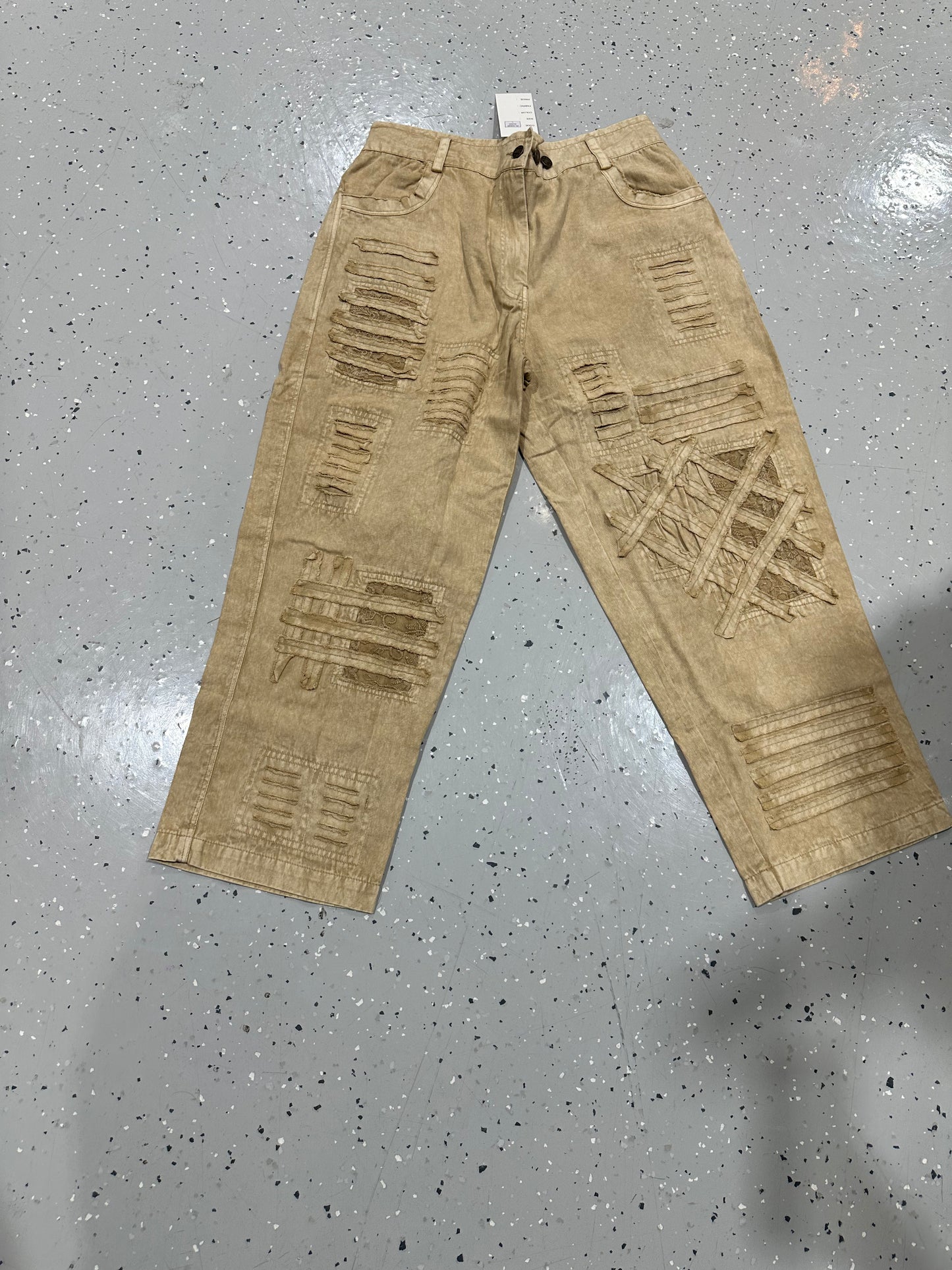 Paper Lace denim pants Natural
