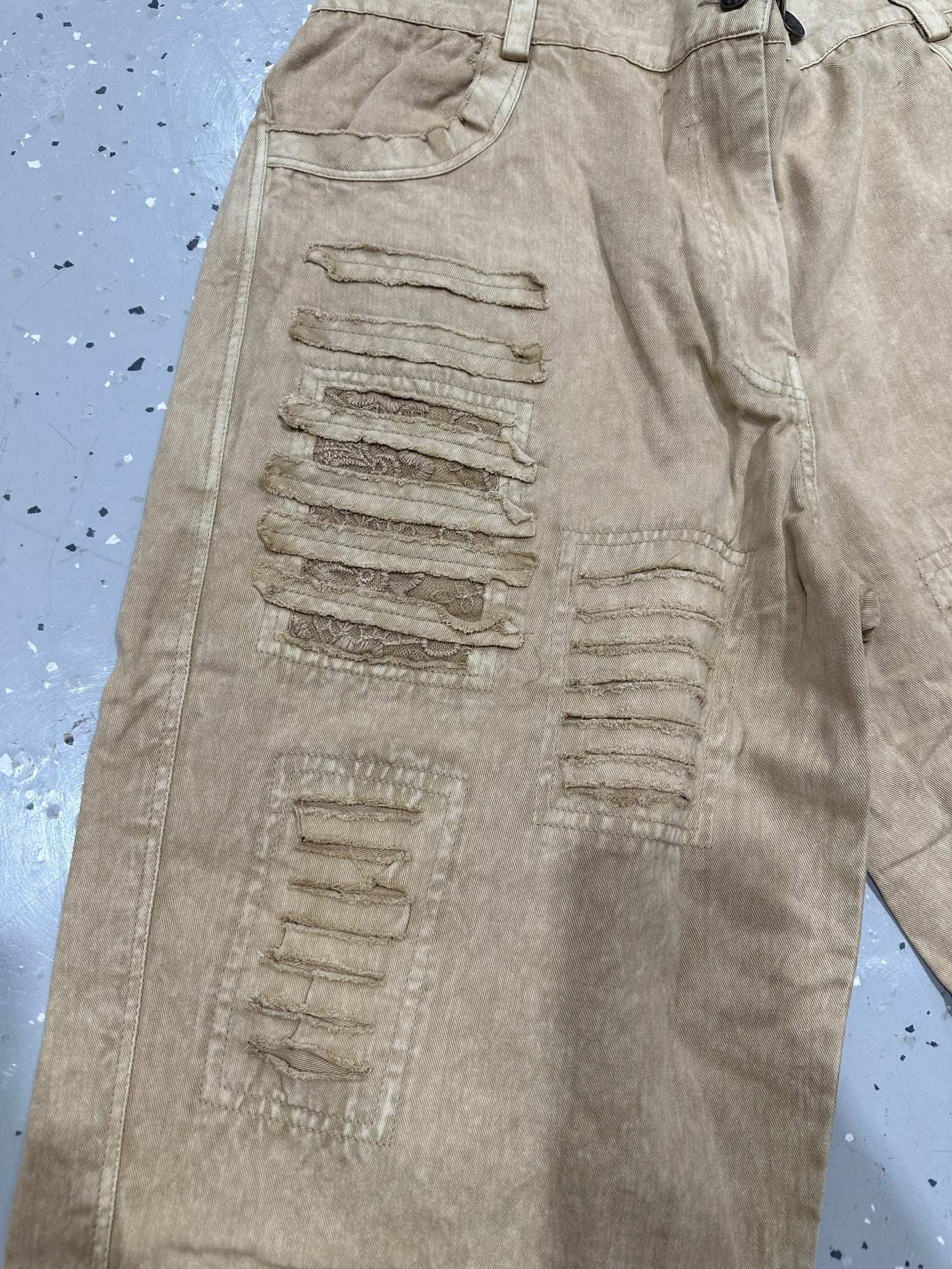 Paper Lace denim pants Natural
