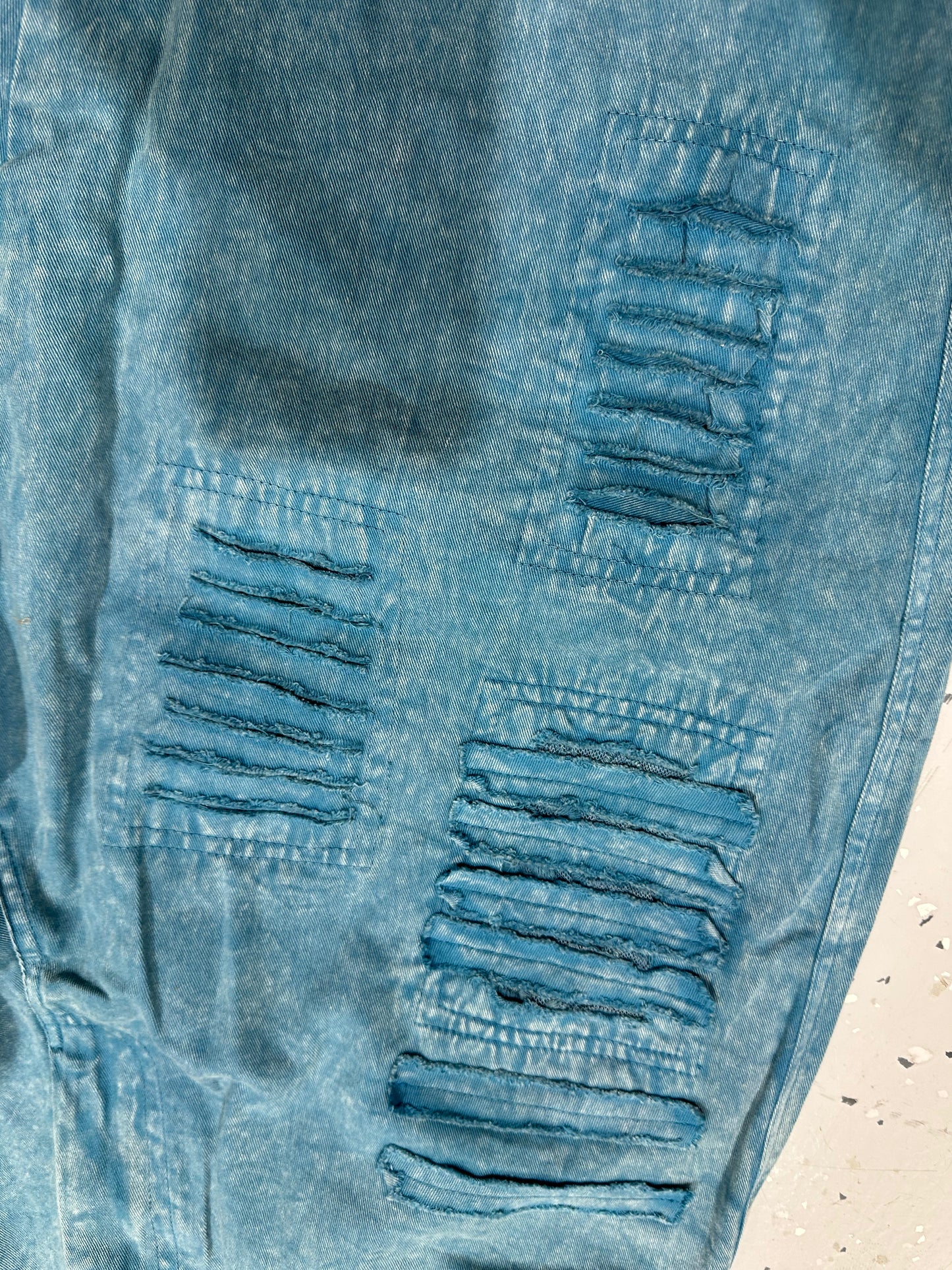 Paper Lace denim pants Teal
