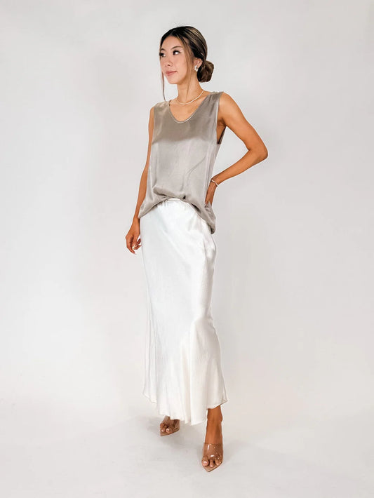 Viscose V-Neck Sleeveless Top