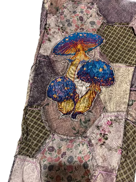 Paper Lace Mushroom Patchwork Pants