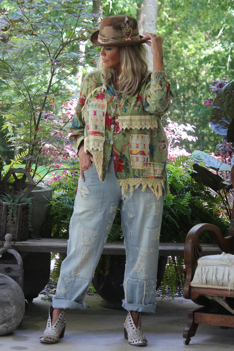 Peace and Love Jeans Blue Railroad
