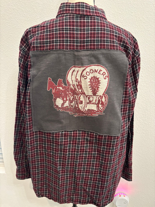 Disorderly Conduct Sooner Plaid Flannel