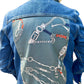 Hermes Paris Silk Scarf Denim Jacket