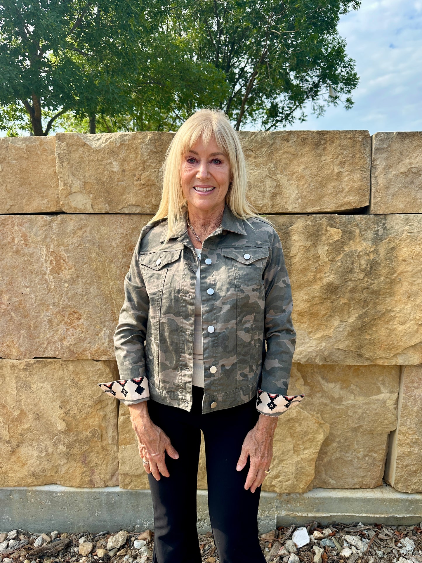 Gucci Silk Scarf Denim Jacket