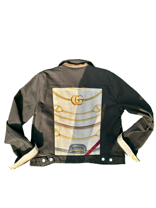 Gucci Silk Scarf Black  Jacket