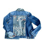 Hermes Paris Silk Scarf Denim Jacket