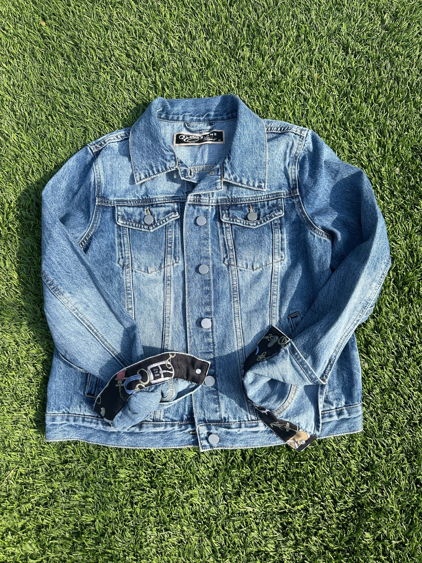 Hermes Olive Bandana Scarf Jacket