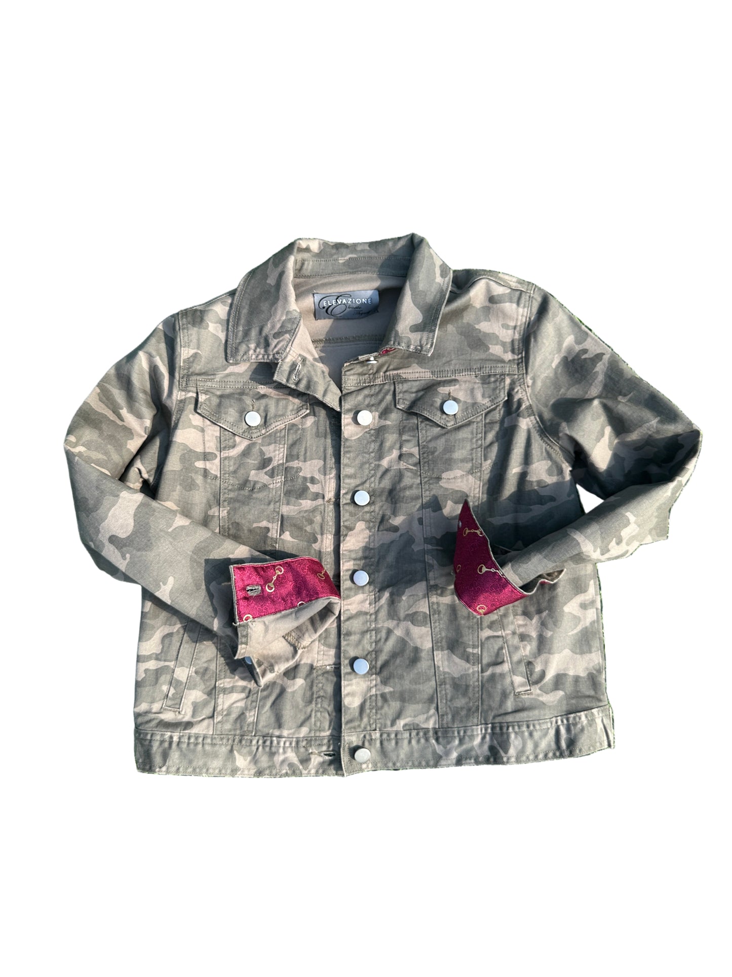 Gucci Silk Scarf Denim Jacket