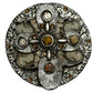 Silver Cameos and Stones Belt Buckle