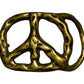 Gold and Black Peace Sign Belt Buckle