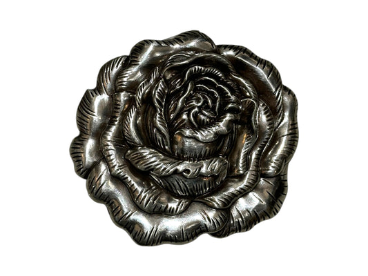 Silver Rose Belt Buckle