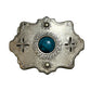 Silver and Turquoise Single Stone Belt Buckle