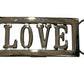 Silver Framed LOVE Belt Buckle