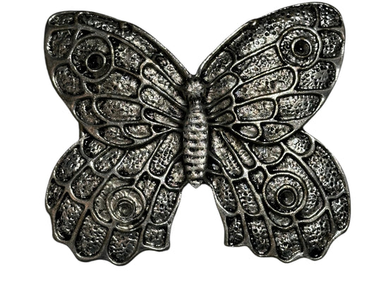 Silver Butterfly Belt Buckle