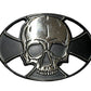 Silver/Black Skull Belt Buckle