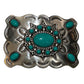 Silver and Turquoise Stone Belt Buckle