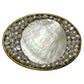 Pearl and Gold Oval Belt Buckle