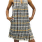 Sleeveless Plaid Tweed Dress