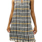 Sleeveless Plaid Tweed Dress