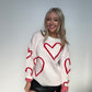 Heart sweater: White