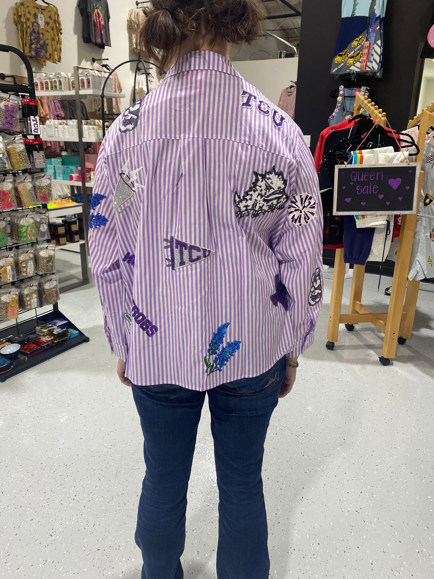 TCU Mini Icon Striped Button Down