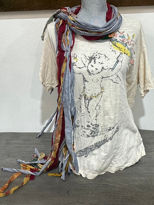 Fringe Scarf in Pumpkin and  Fall Colors