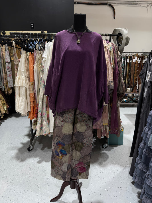 Paper Lace Mushroom Patchwork Pants