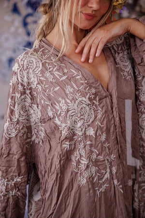 Magnolia Pearl Kimono Pearl 505 Applique Blessed